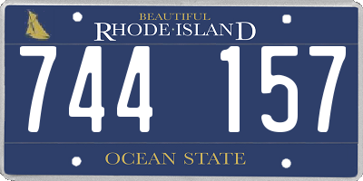 RI license plate 744157