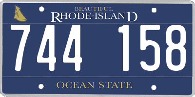 RI license plate 744158