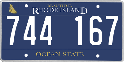 RI license plate 744167