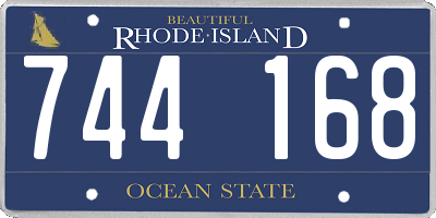 RI license plate 744168