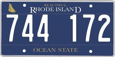 RI license plate 744172