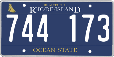 RI license plate 744173