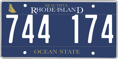 RI license plate 744174