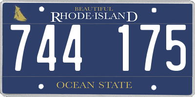 RI license plate 744175