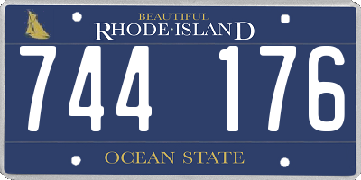RI license plate 744176