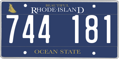 RI license plate 744181