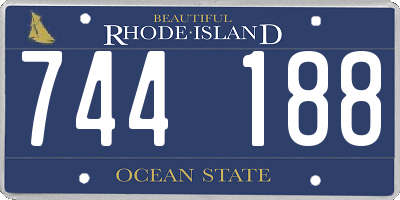 RI license plate 744188