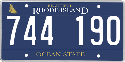 RI license plate 744190