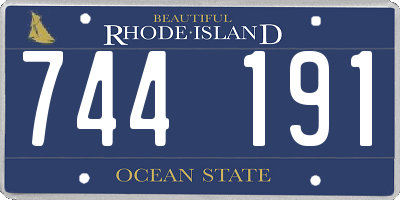 RI license plate 744191