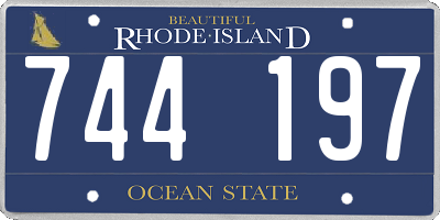 RI license plate 744197