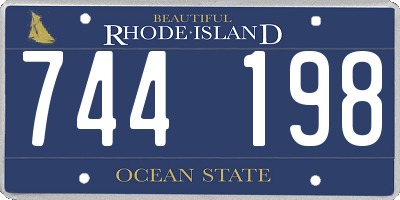 RI license plate 744198