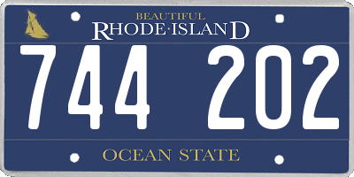 RI license plate 744202