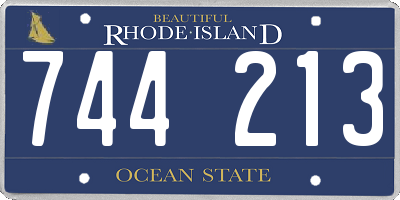 RI license plate 744213