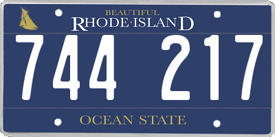 RI license plate 744217