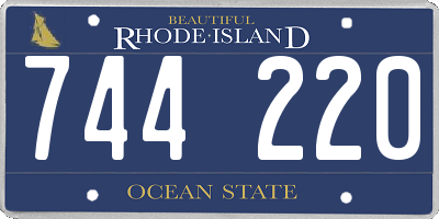 RI license plate 744220