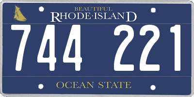 RI license plate 744221