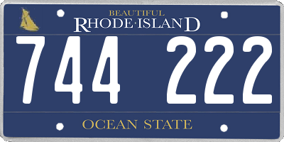 RI license plate 744222