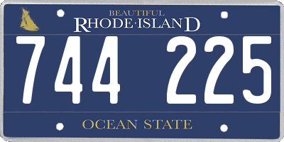 RI license plate 744225