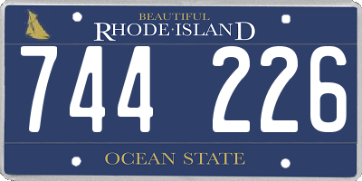 RI license plate 744226