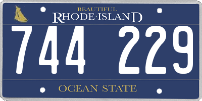 RI license plate 744229