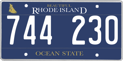 RI license plate 744230