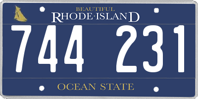 RI license plate 744231