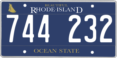RI license plate 744232