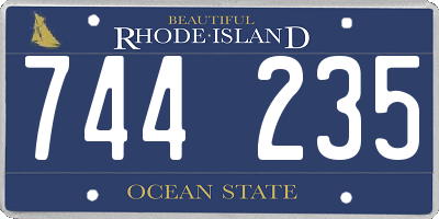 RI license plate 744235