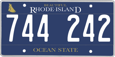 RI license plate 744242
