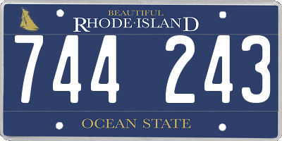 RI license plate 744243