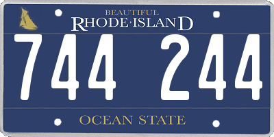 RI license plate 744244