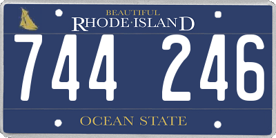 RI license plate 744246