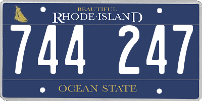 RI license plate 744247