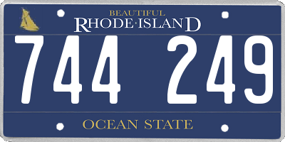 RI license plate 744249