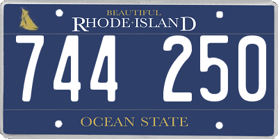 RI license plate 744250