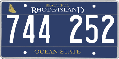 RI license plate 744252