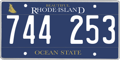 RI license plate 744253