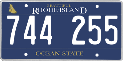 RI license plate 744255