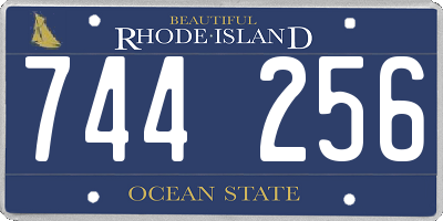RI license plate 744256