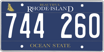 RI license plate 744260