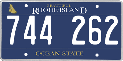 RI license plate 744262