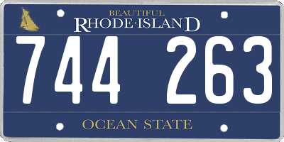 RI license plate 744263