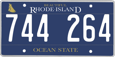 RI license plate 744264