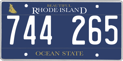RI license plate 744265