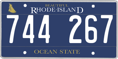 RI license plate 744267