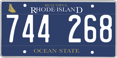 RI license plate 744268