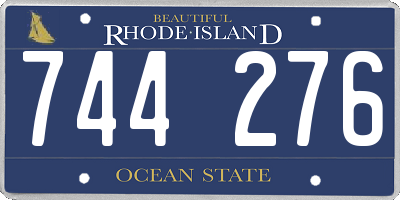 RI license plate 744276