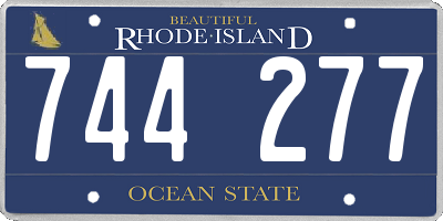 RI license plate 744277