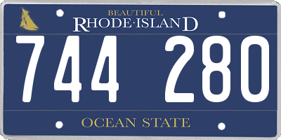 RI license plate 744280