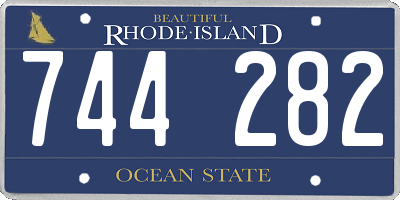 RI license plate 744282
